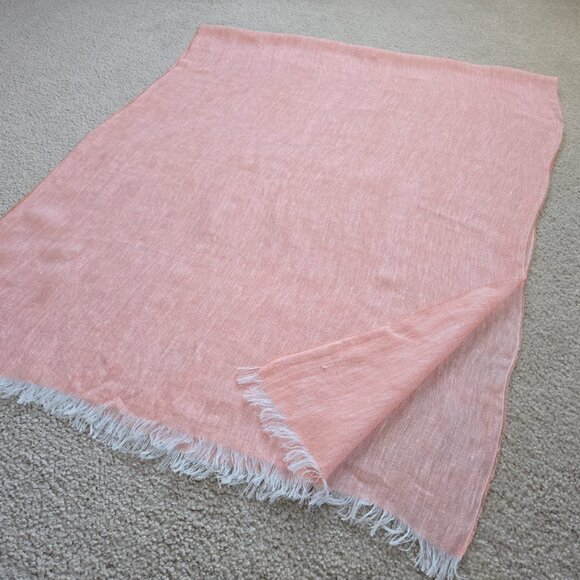NWOT Eileen Fisher Linen Scarf Pink - Picture 7 of 8
